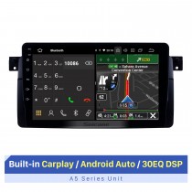 9 inch Android 10.0 GPS Navigation Radio for 1998-2006 BMW M3 / 3 Series E46 / 2001-2004 MG ZT / 1999-2004 Rover 75 With HD Touchscreen Bluetooth support Carplay