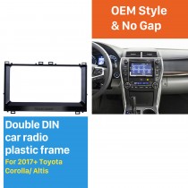 In Dash Car Stereo Fascia Panel Radio Install Frame Dash Bezel Trim kit Mount Kit For 2017+ Toyota Corolla Altis 2 Double DIN No Gap