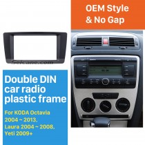 173*98mm Double Din Car Radio Fascia for 2004-2013 Skoda Octavia Laura Yeti Audio Player Trim Panel Kit Stereo Dashboard Install Frame