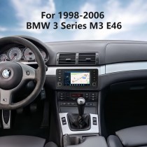 Carplay OEM 7 inch Android 14.0 for 1998 1999 2000-2006 BMW 3 Series M3 E46 Radio GPS Navigation System With HD Touchscreen Bluetooth support OBD2 DVR TPMS