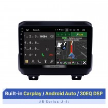 2018 Jeep Wrangler Rubicon Android 10.0 GPS Navigation 9 inch 1024*600 Touchscreen Head unit Bluetooth Radio FM RDS music WIFI support 4G Carplay USB Steering Wheel Control