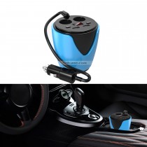 Multi-Function Dual Cigarette Lighter Cup-type Car Charger with Dual USB Ports HD Digital Display Overcharging Protection