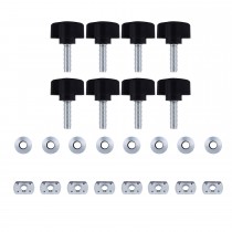Black Metal Hard Top Thumb Screws Fastener Nut Kit for 2007-2016 Jeep Wrangler Car Roof Quick Removal Installation 8pcs