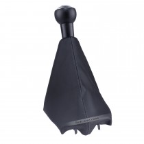 Black 5 Speed Manual Shifter LEATHER PU PVC Gear Shift Knob for Peugeot 307 with Dirt-proof Cover