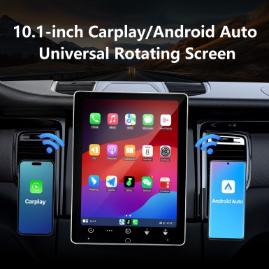 10.1 inch Universal Radio for Toyota Hyundai Kia Nissan Volkswagen Suzuki Honda Radio with HD 180°Rotatable Screen GPS Navigation Bluetooth WIFI support Carplay DVR SWC