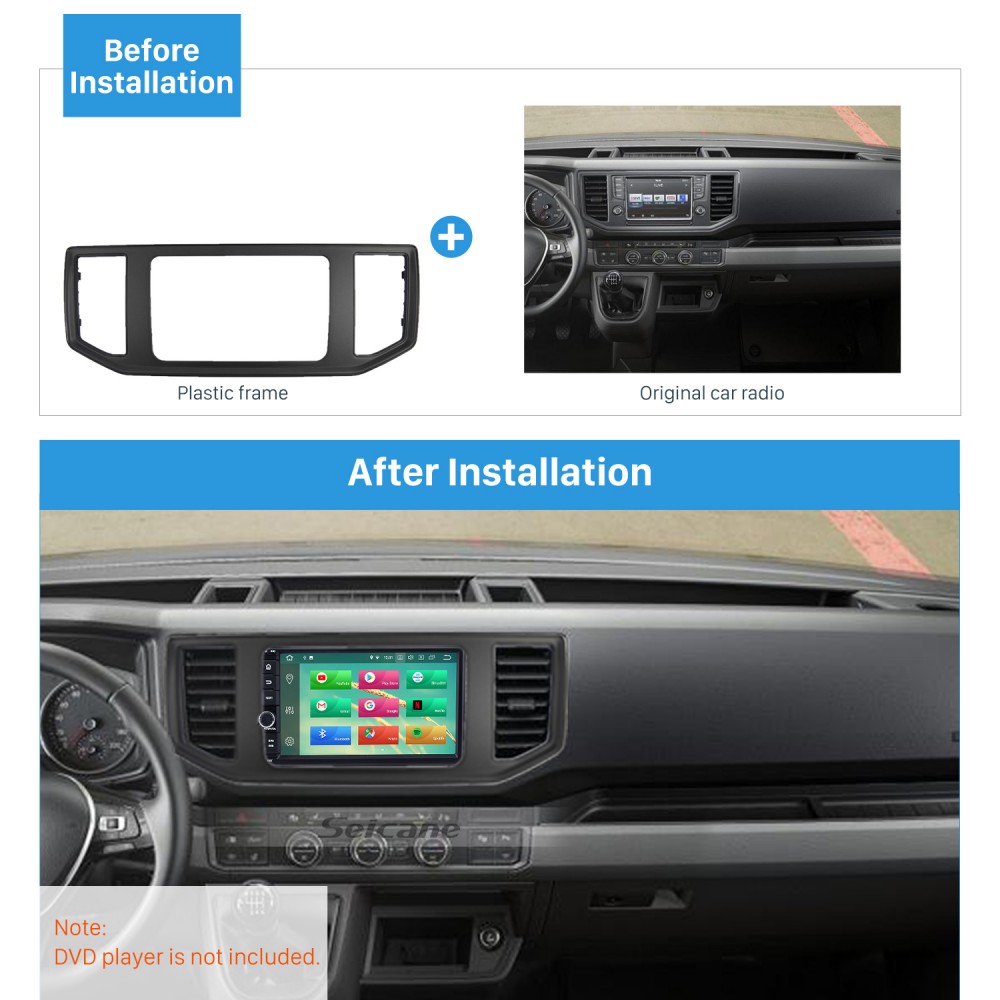 Oem Style 2017 2018 2019 Volkswagen Crafter Car Radio Fascia Frame Panel In Dash Trim Installation Mount Kit