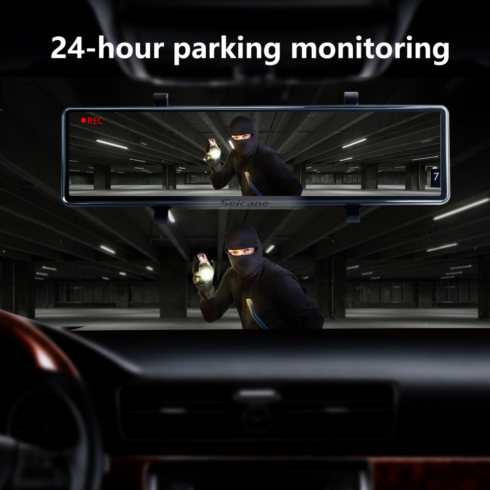 4K 10'' Touch Screen Car Dash Camera DVR Video Wireless Carplay