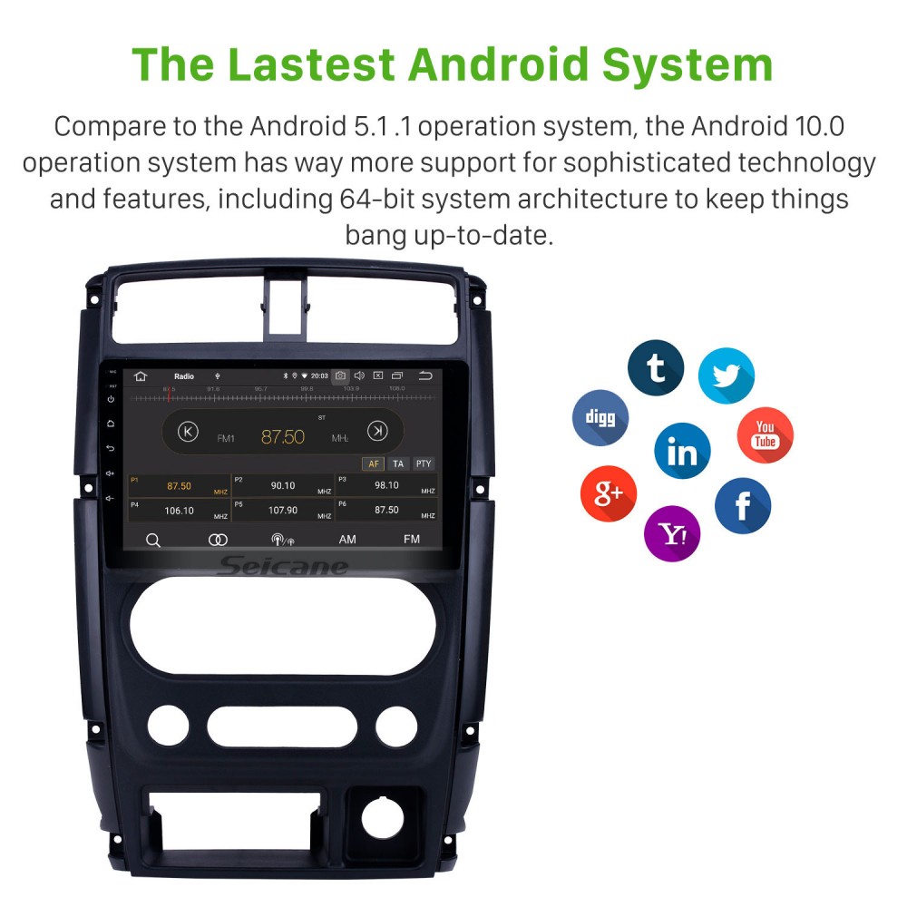 HD Touchscreen 2007-2012 Suzuki Jimny Android 12.0 9 inch