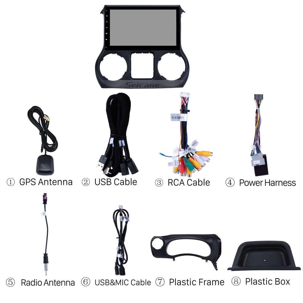 Upgraded Touchscreen for 2011 2012 2013-2017 JEEP Wrangler