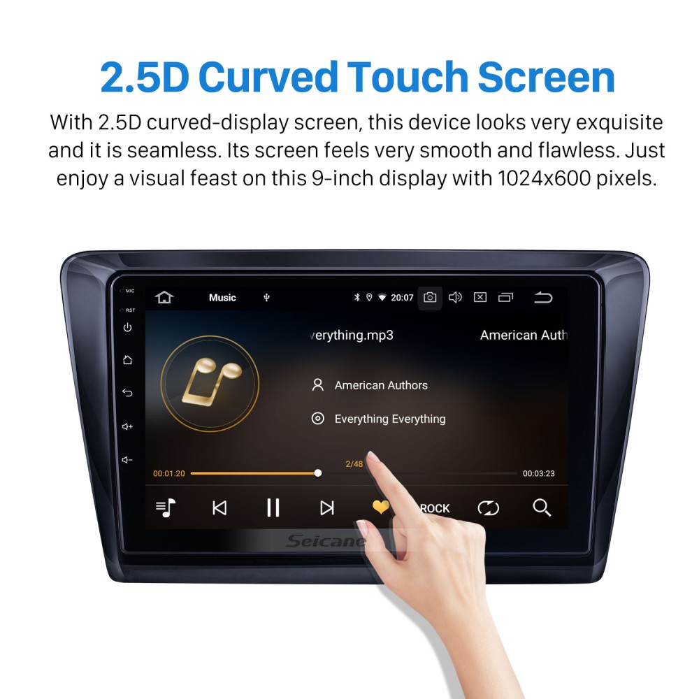 Quality Car Audio with GPS Navigation for 2017 Skoda Rapid