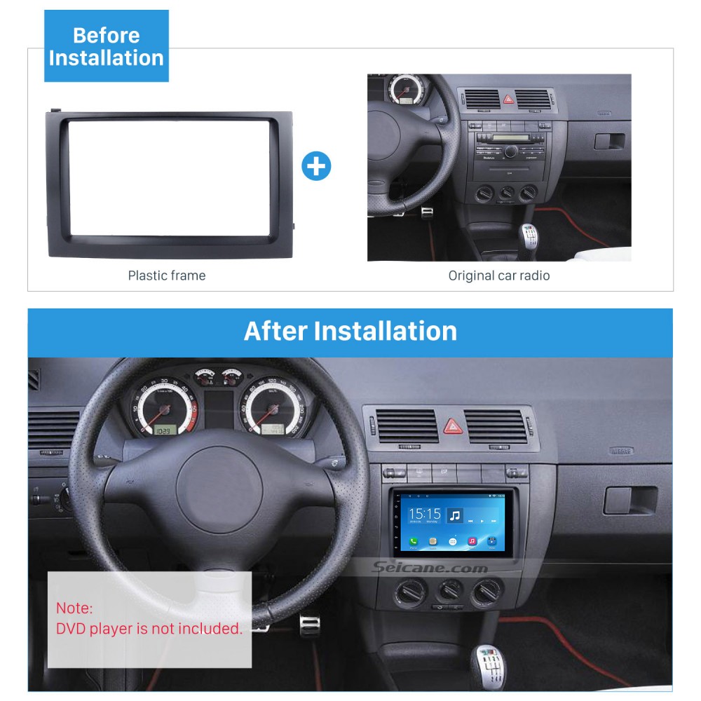 Classic Double Din Car Radio Fascia For 2003 2004 2005 2006 Skoda Fabia Dvd Frame Face