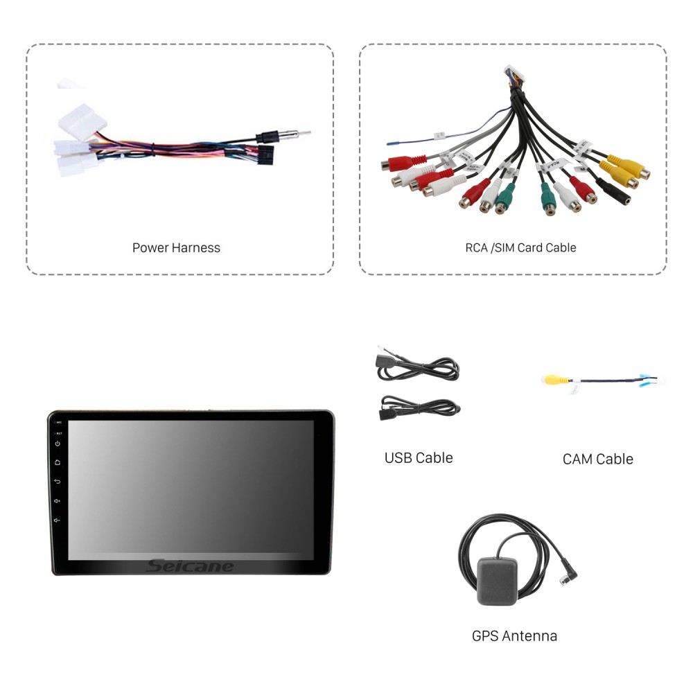 9 inch Android 14.0 for 2003-2008 TOYOTA WISH Stereo GPS navigation system  with Bluetooth OBD2