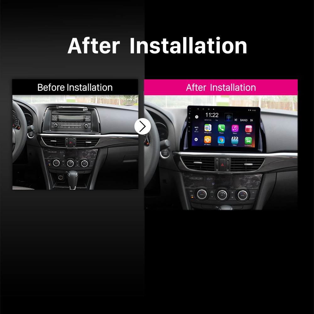 LHWSN 9-Zoll-Android-Stereo-Autoradio für Mazda CX-5 2013-2016 GPS-Navigation Quad-Core-DVD-Player IPS Touchscreen WiFi Bluetooth FM AM RDS HiFi Empfänger Lenkradsteuerung USB Mirrorlink
