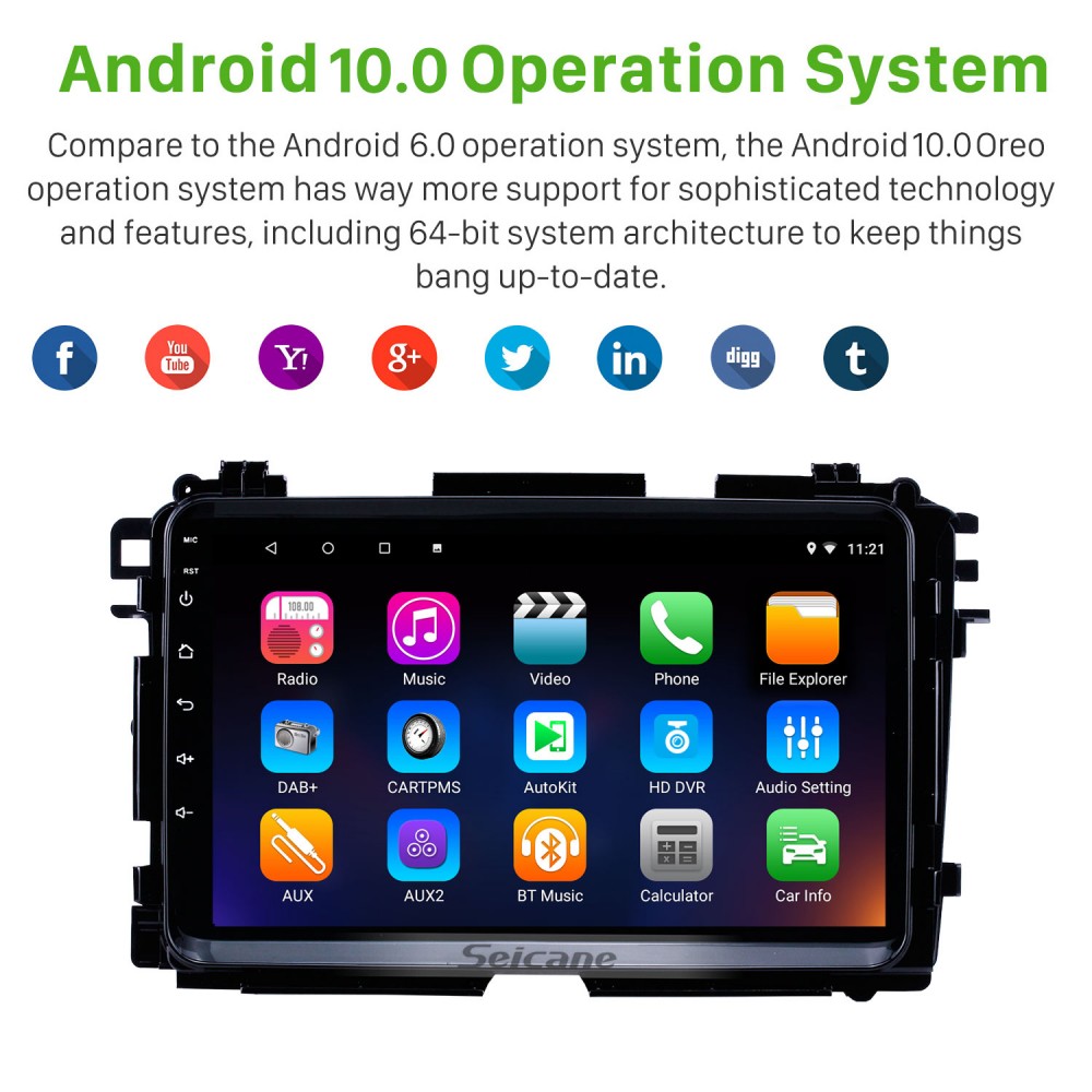 2015 2016 2017 HONDA Vezel XRV 9 inch Android 14.0 Radio GPS