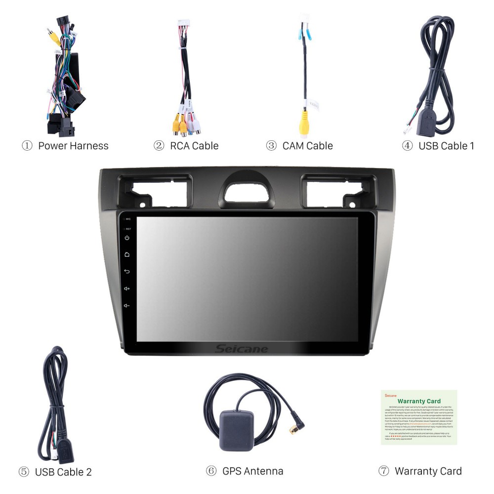 9 inch Android 13.0 for 2006-2011 FORD FIESTA Radio GPS Navigation System  With HD Touchscreen