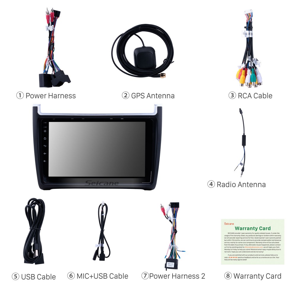 Concurrenten hebben moordenaar 2012 2013 2014 2015 VW Volkswagen POLO Navigation System wit