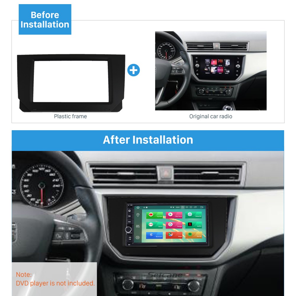 Cheap 2 Din Car Radio Fascia For 2018 Seat Ibiza Arona Stereo