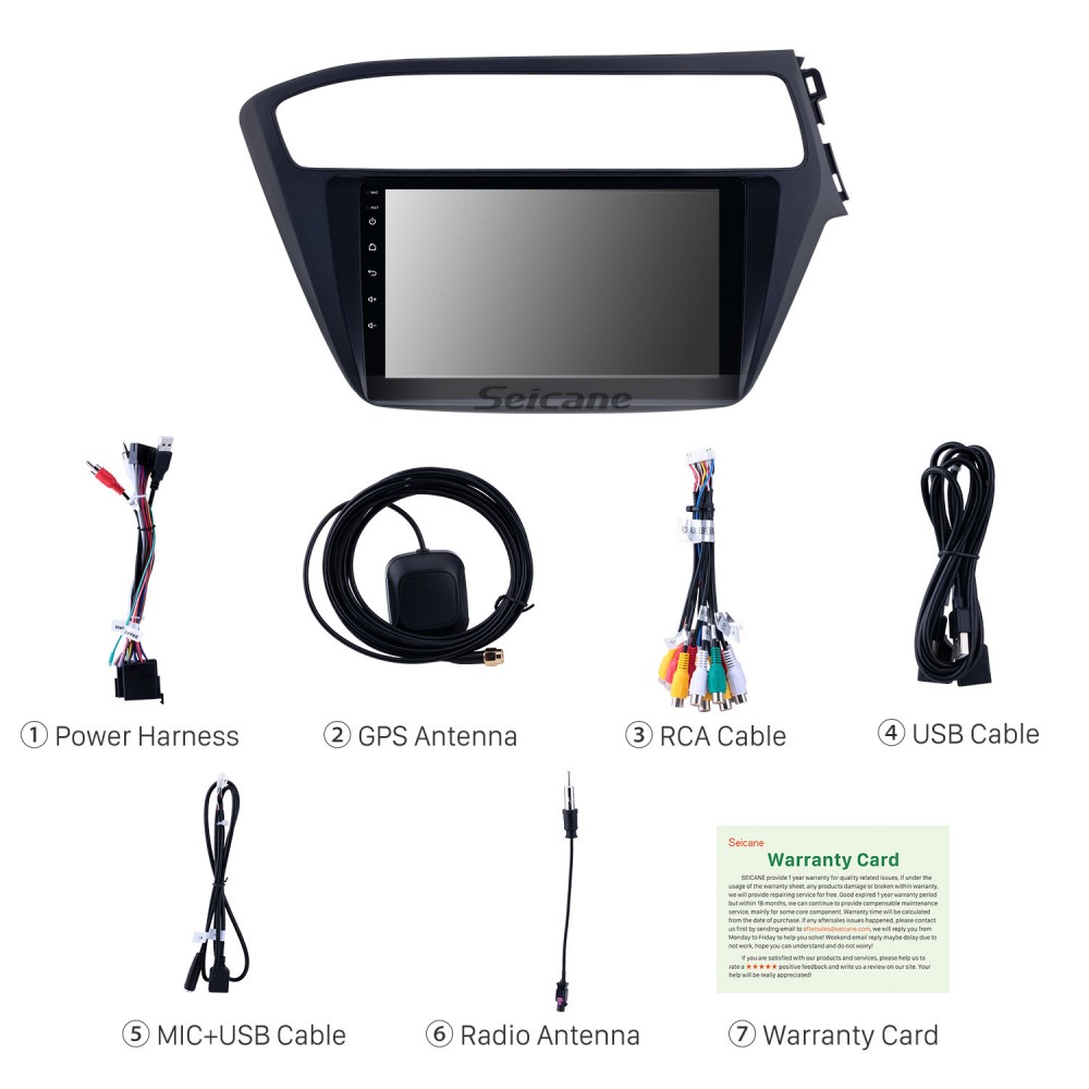 HD Touchscreen 2018-2019 Hyundai i20 LHD Android 12.0 9 inch GPS