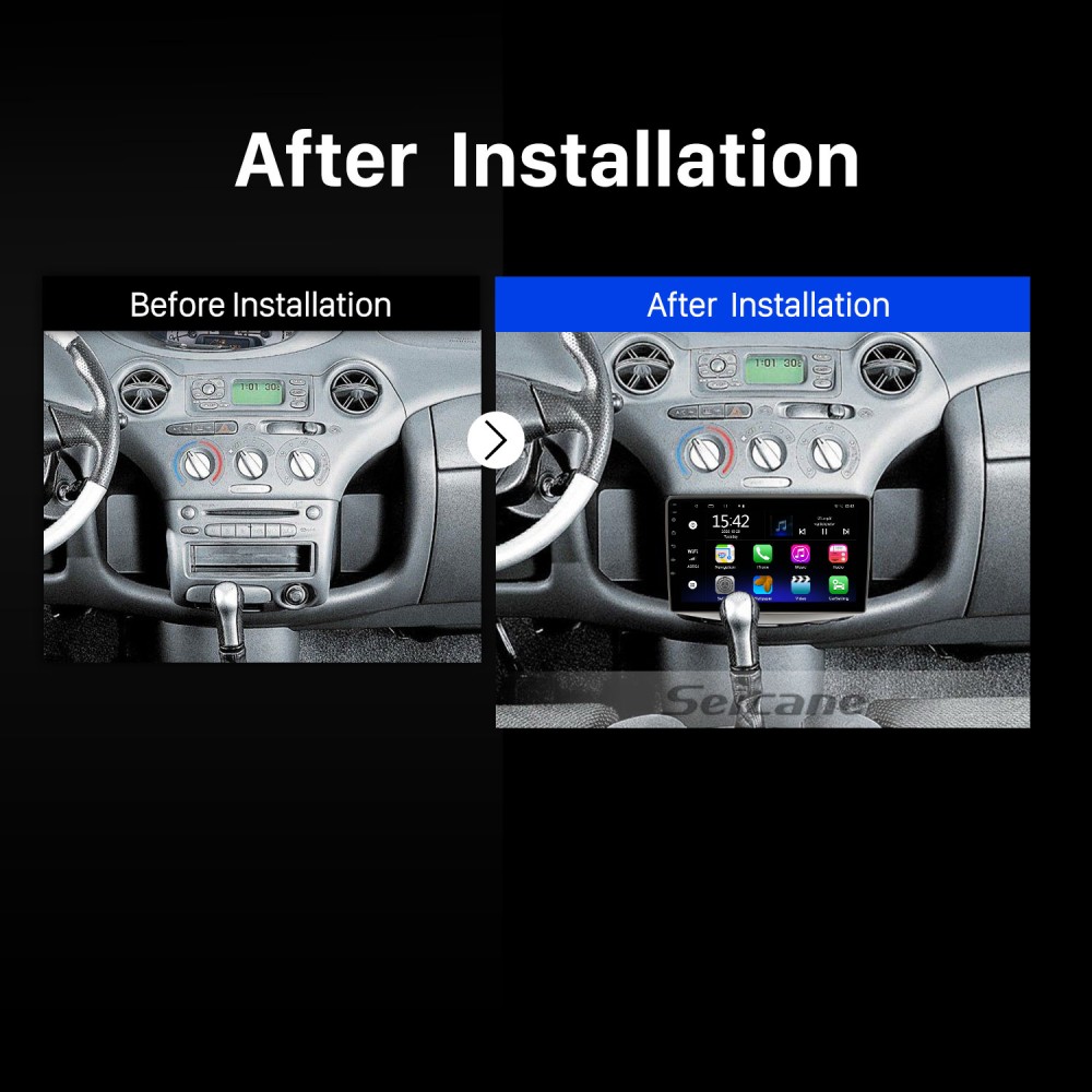 aeronave Planta de semillero Mejorar Android 12.0 For 1999-2005 TOYOTA VITZ YARIS ECHO Radio 9 inch GPS  Navigation System with