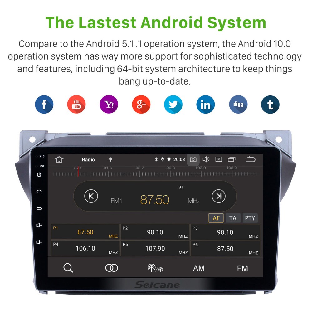 12.0 HD Touchscreen 9 inch Radio for 2009-2016 Suzuki Alto with GPS Navigation Bluetooth
