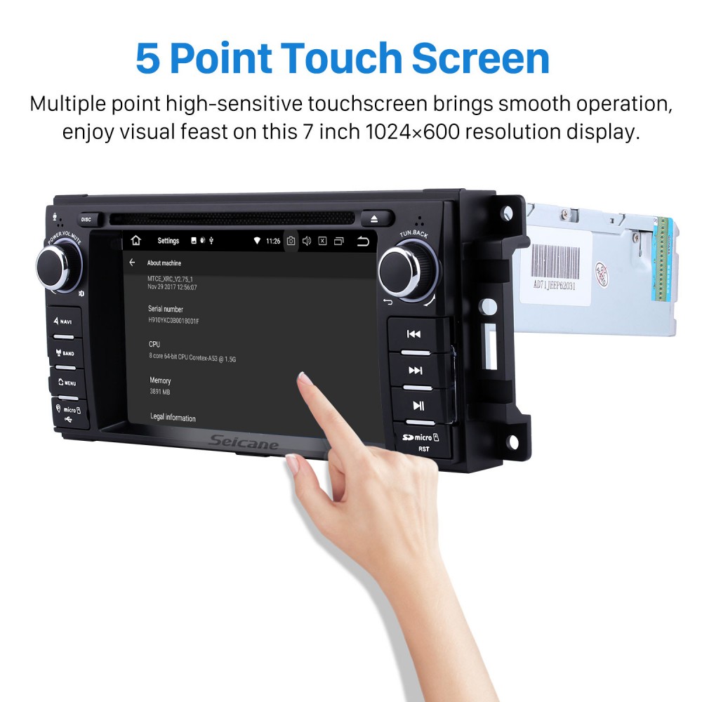 商品画像：9 inch Android 14.0 Car Multimredia Player HD Touchscreen 4