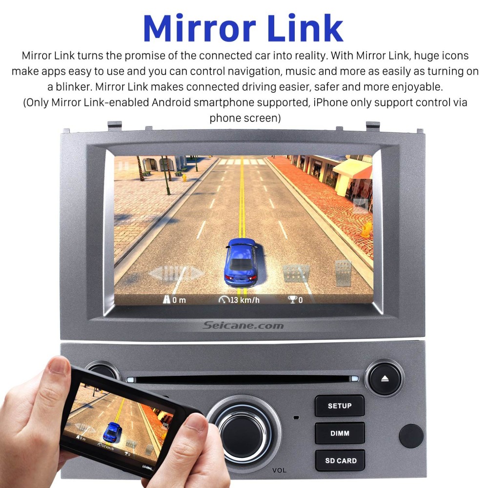 speel piano kopen Doorzichtig OEM Android 10.0 Radio GPS Navigation system for 2004-2010 Peugeot 407
