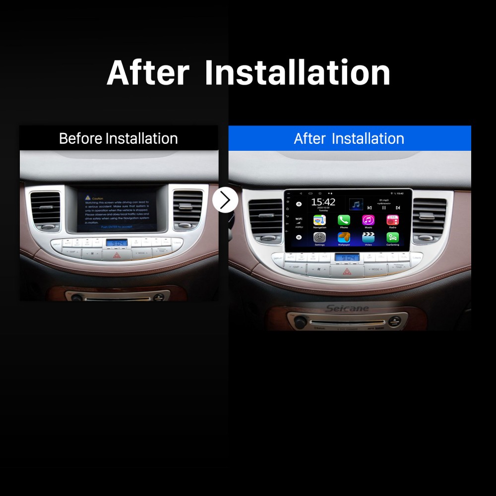 Hyundai genesis hot sale sedan aftermarket radio