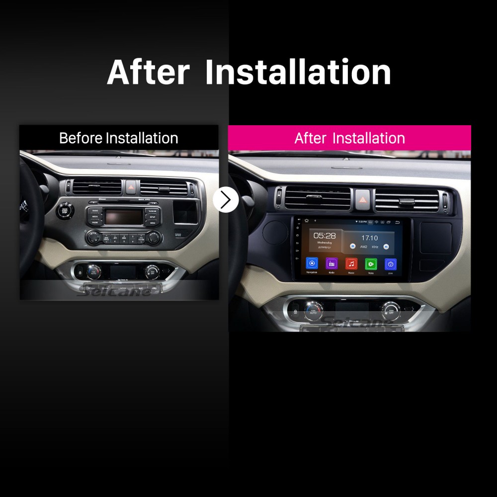 Apple Carplay Kia Rio 2013 Touch Screen Car Stereo for 2012 2013 2014 Kia Rio LHD