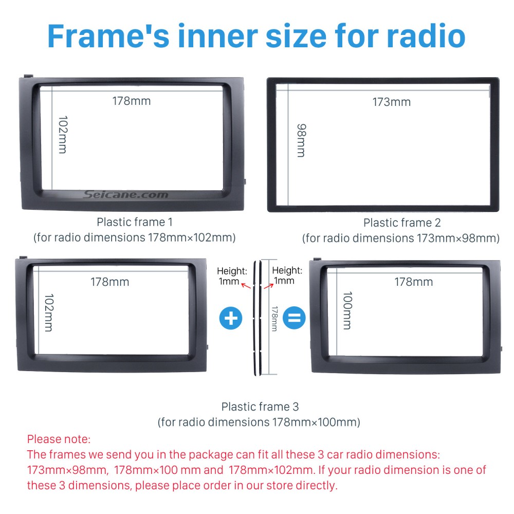 Classic Double Din Car Radio Fascia For 2003 2004 2005 2006 Skoda Fabia Dvd Frame Face