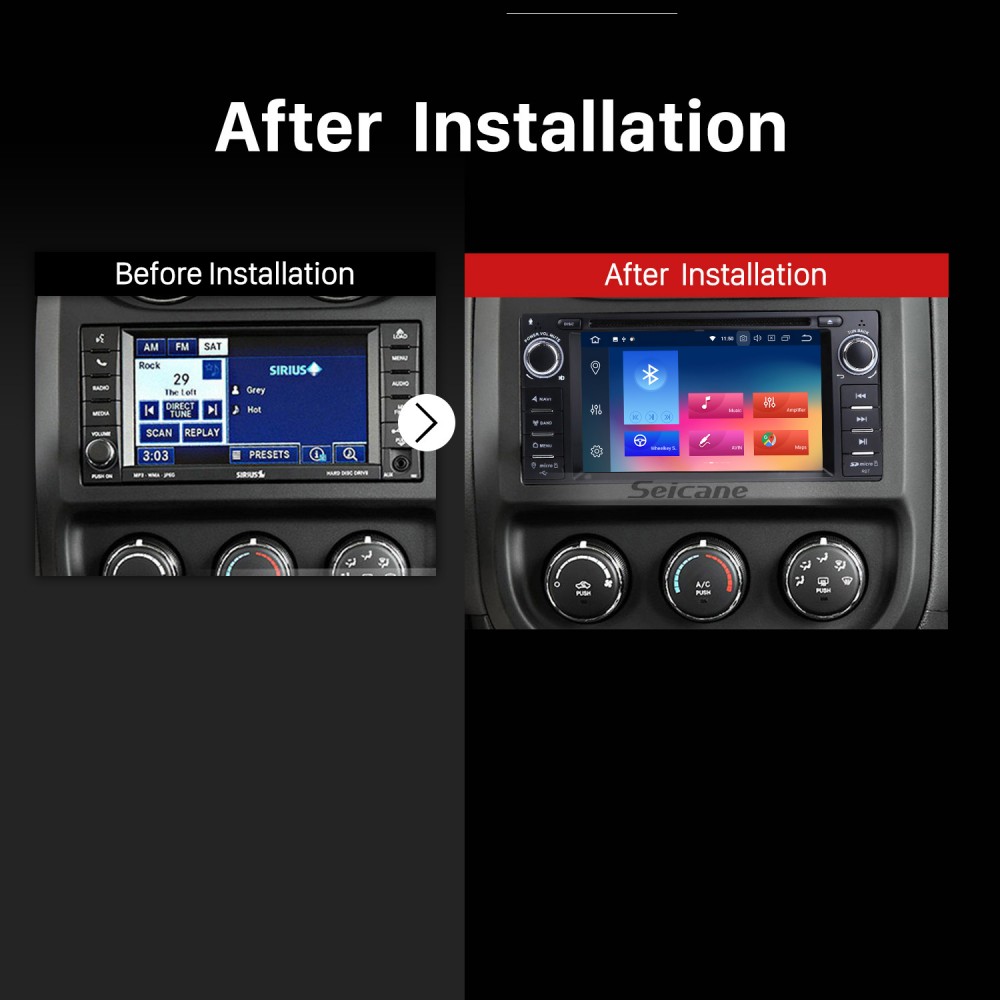 Android  Car A/V DVD Navigation System for 2007-2013 Jeep Wrangler  Unlimited with Radio