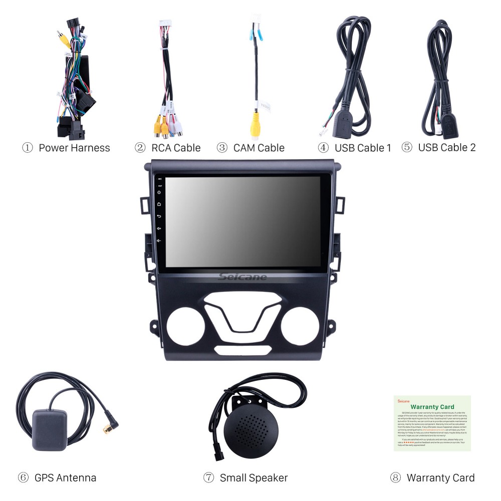 Android 13.0 9 inch Navigation All-in-one Aftermarket Car 2014 2012 Ford GPS 2013 Mondeo