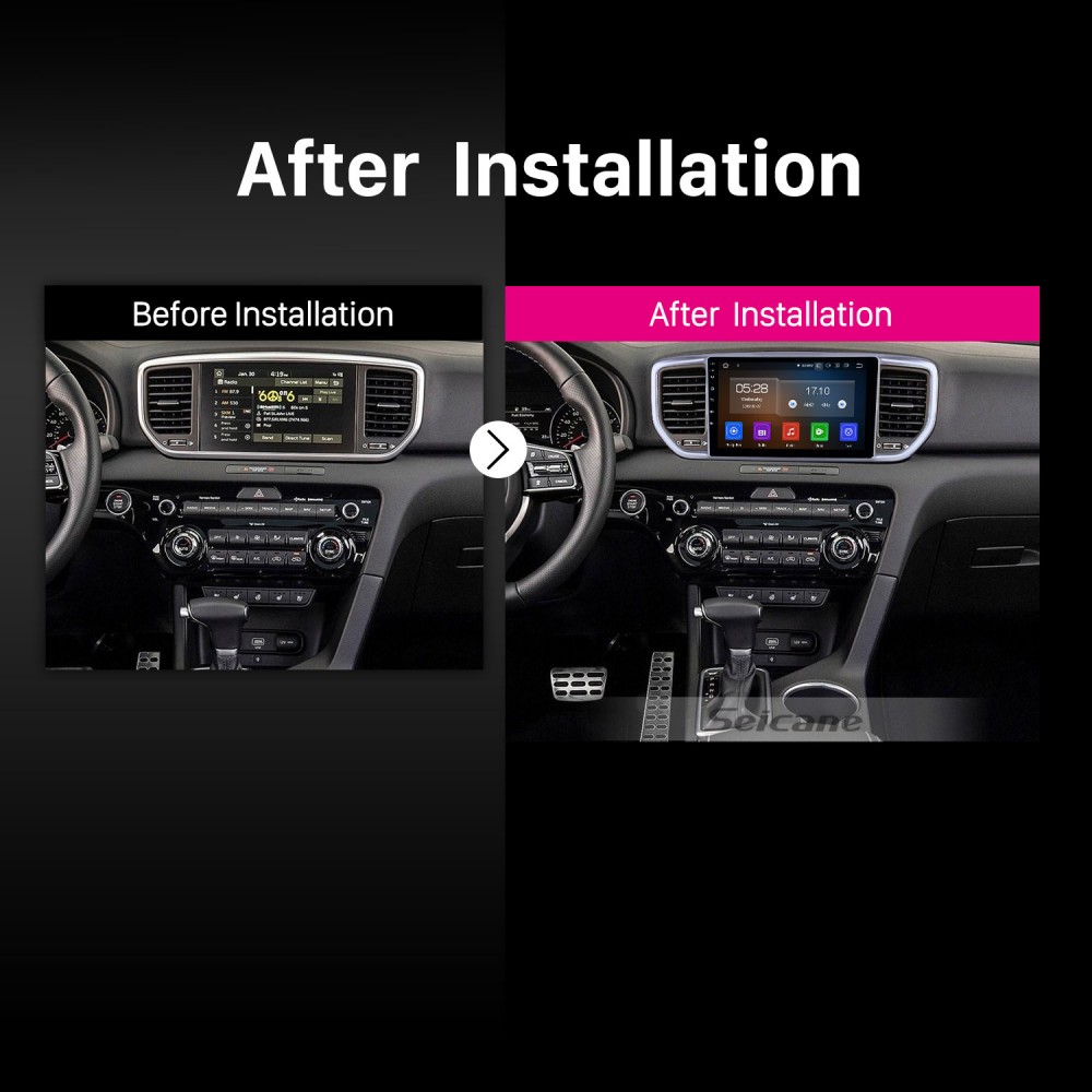 Double Din Car Stereo Radio Dash Kit Combo for some 2017-2019 Kia Sportage LX