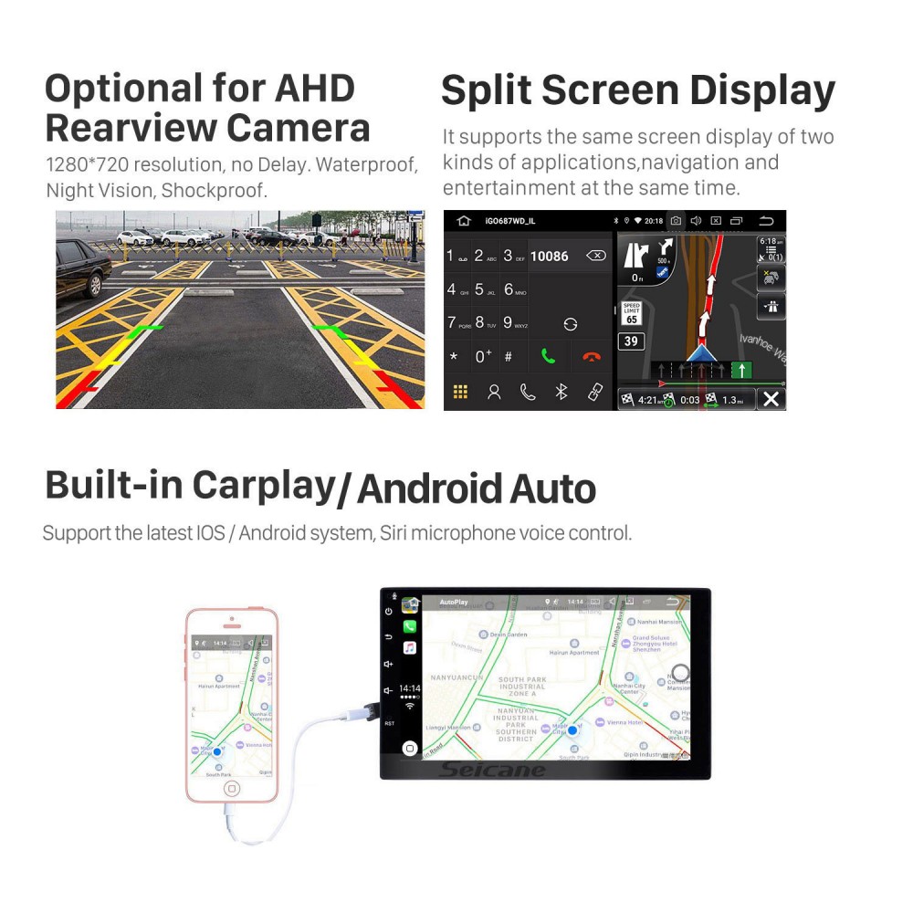 Android 13.0 9 pulgadas para 2008 2009 2010 2011 2012 Audi A3 Radio HD  Pantalla táctil Navegación GPS con Bluetooth AUX soporte Carplay DVR
