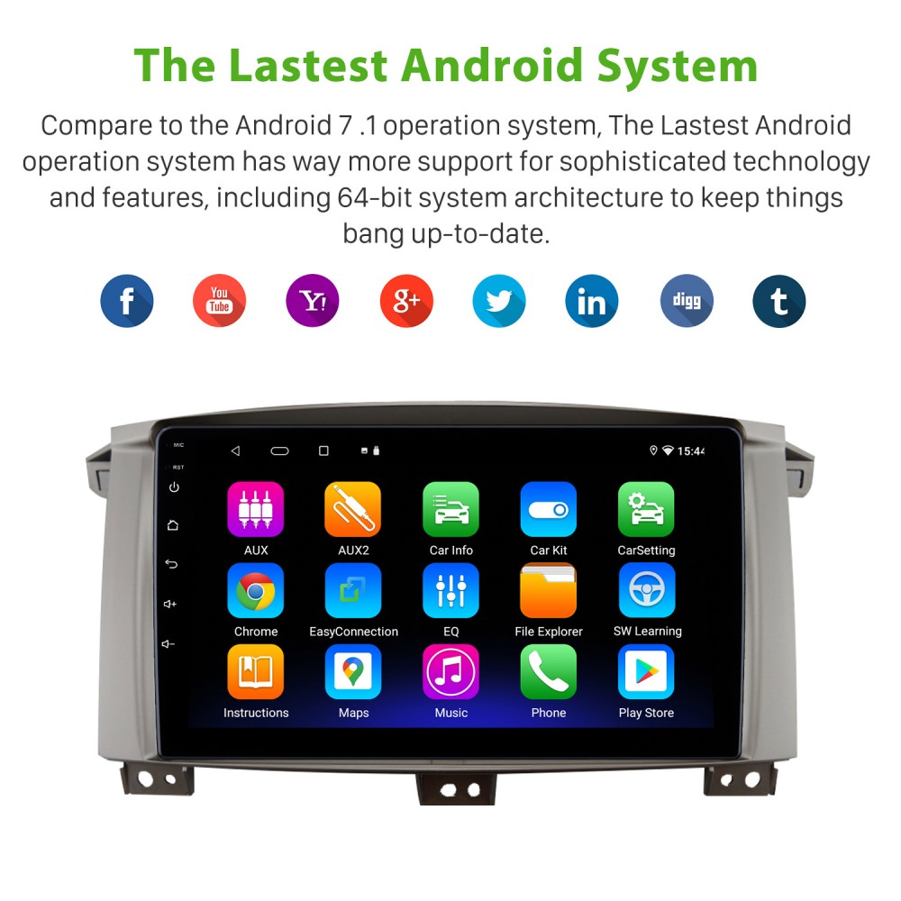 Carplay Android Auto Radio HD touchscreen for 2003 TOYOTA Carplay Android Auto Radio HD touchscreen for 2003 TOYOTA