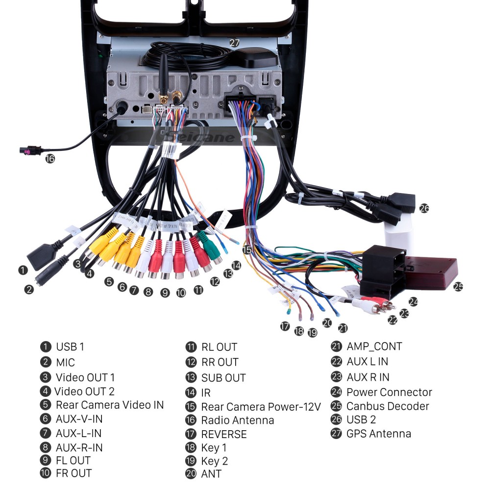 Radio Navegación PEUGEOT 206 2001-2016 Android 11 Carplay GPS – Multigenus