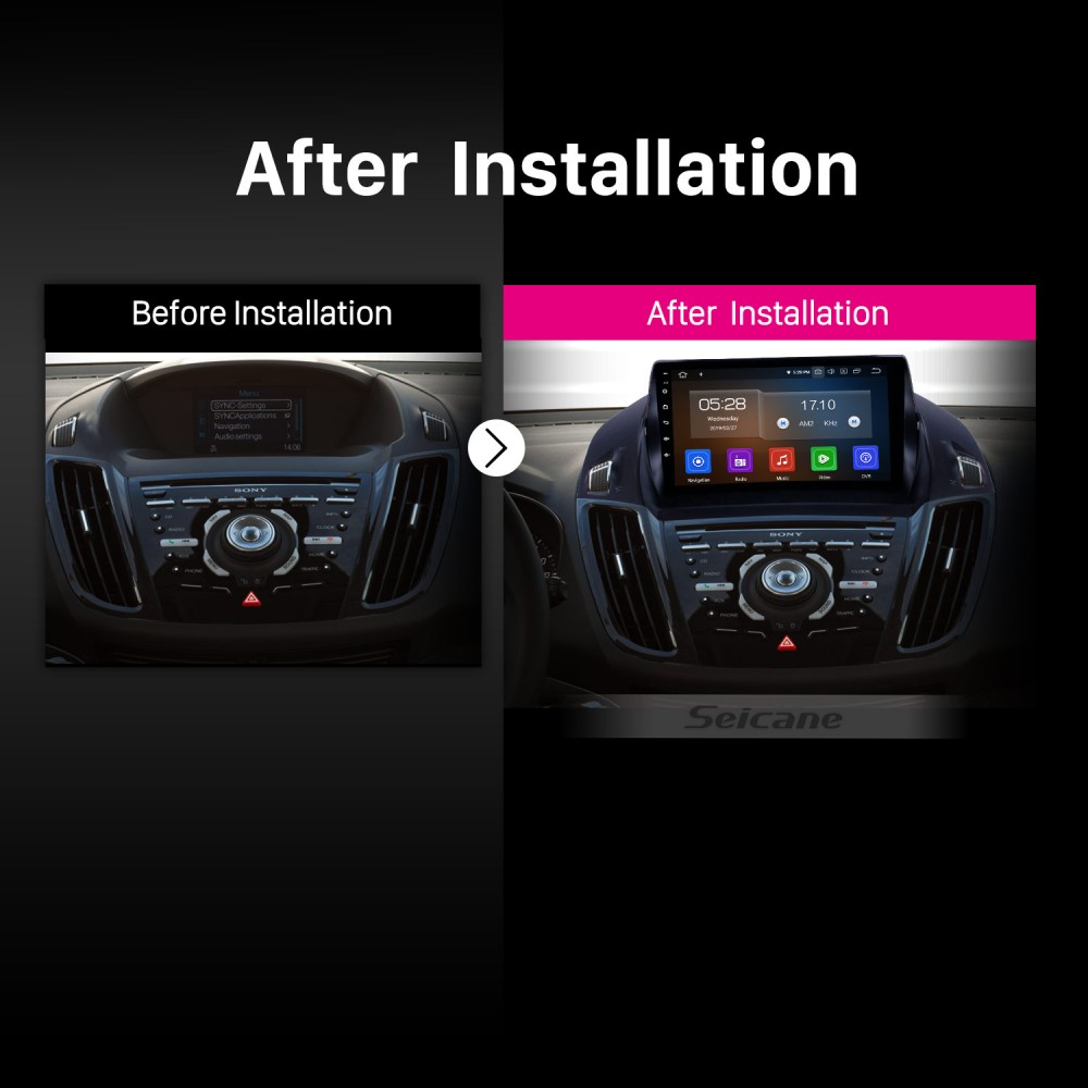 Android 12.0 9 inch GPS Navigation Radio for 2013-2016 Ford Escape