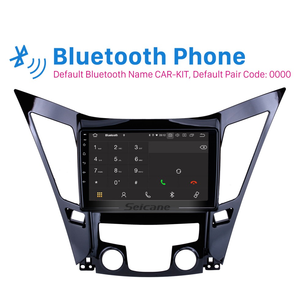 9 Inch Android 10.0 Touch Screen GPS Navigation system For 2011-2015  HYUNDAI Sonata i40 i45 with Bluetooth 4G WiFi Video Radio TPMS DVR OBD II  Rear