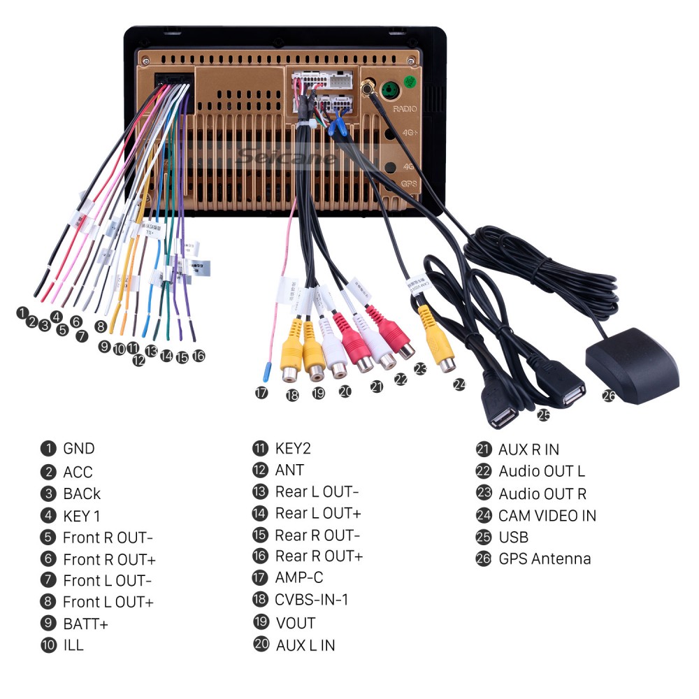 8 inch Android 14.0 Universal Radio GPS Navigation System