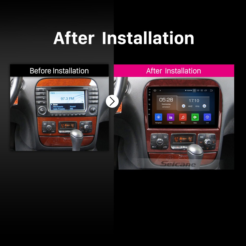 9 inch Touch Screen 1998-2005 Mercedes Benz S Class W220 S280 S320