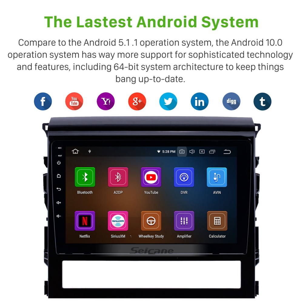 9 inch Android 12.0 Radio for 2015-2018 Toyota Land Cruiser with