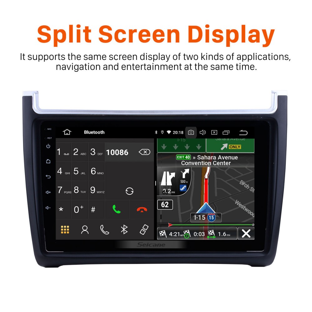 noget lav lektier eftertiden For 2012 2013 2014 2015 VW Volkswagen POLO Android 10.0 HD 9 inch  Touchscreen Multimedia Player
