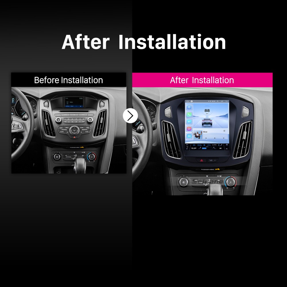 ik ben ziek Deter Belastingen Tesla Touchscreen Stereo for 2012 2013 2014 2015 Ford Focus Android auto Radio  Bluetooth GPS navigation Replacement Upgrade