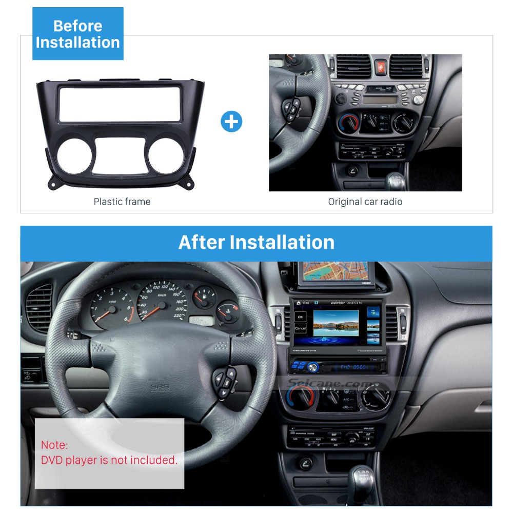 Wonderful 1din 2001 2006 Nissan Almera Sentra Car Radio Fascia Stereo Dash Cd Face Plate Panel