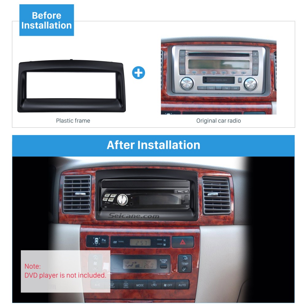 Great 1din 2003 2004 2005 2006 Toyota Corolla Car Radio Fascia Surround Panel Dash Mount Kit