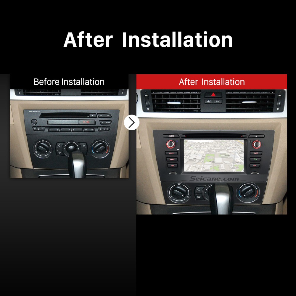 E92 E93 2006 2007 2008 2009 2010 2011 2012 Auto Stereo 7 Zoll Touchscreen Auto GPS Navigationsfahrzeug DVD/CD-Player Passend für BMW 3er E90 E91