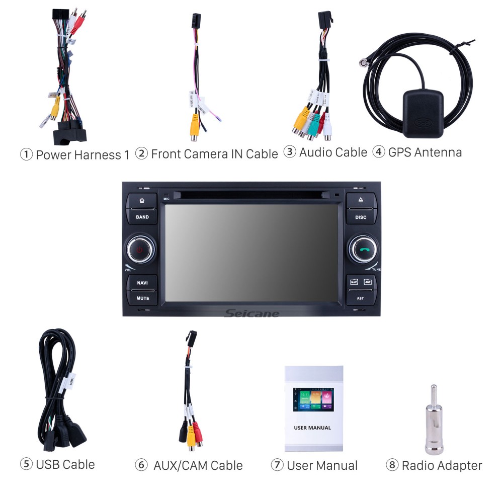 2007 2008 2009 Ford S-MAX Android 9.0 Aftermarket Car Stereo with Bluetooth  GPS DVD player