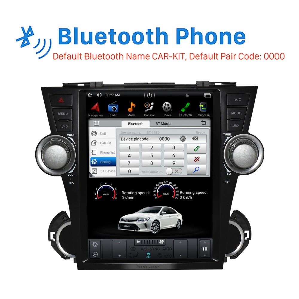 Magical HD Android Car Radio Player Kit GPS Navigation Fit for Toyota Highlander 