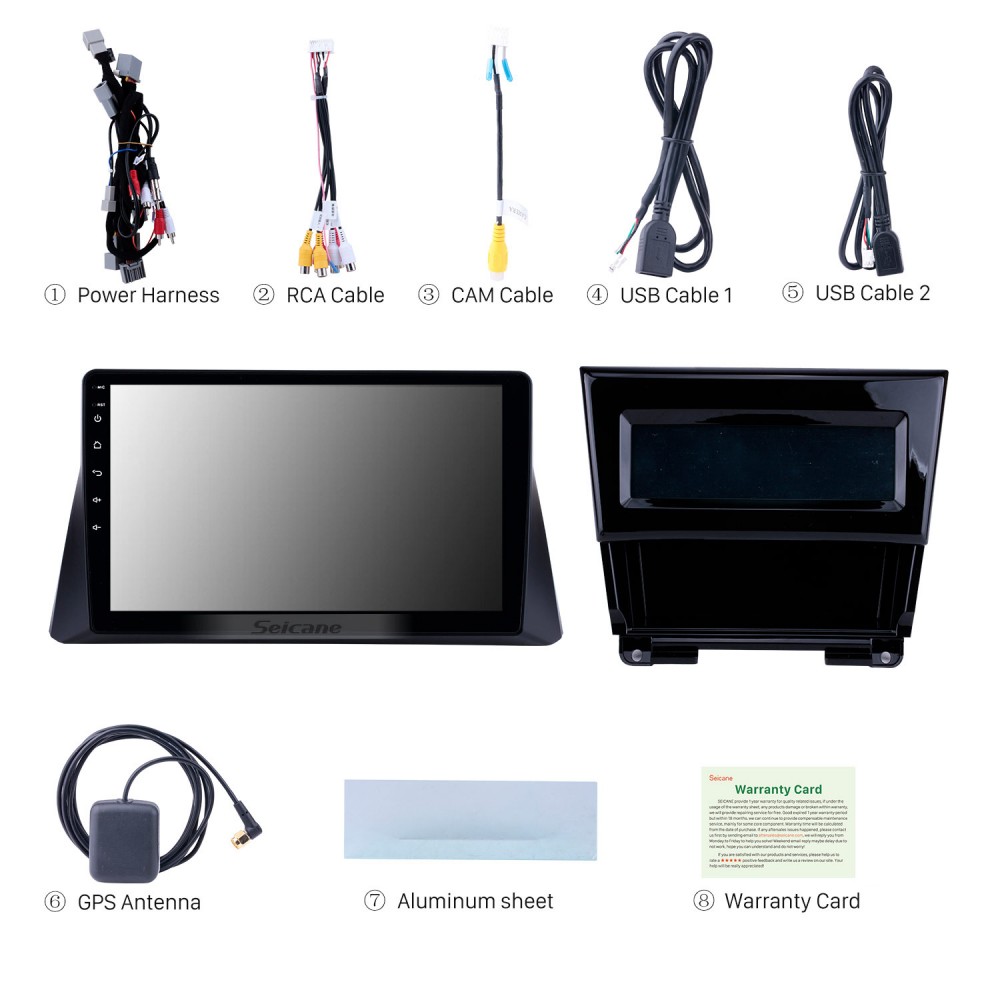 10.1" Android 9.1 Radio Stereo Player GPS Wifi 2GB+32GB for Honda Accord 2008-12