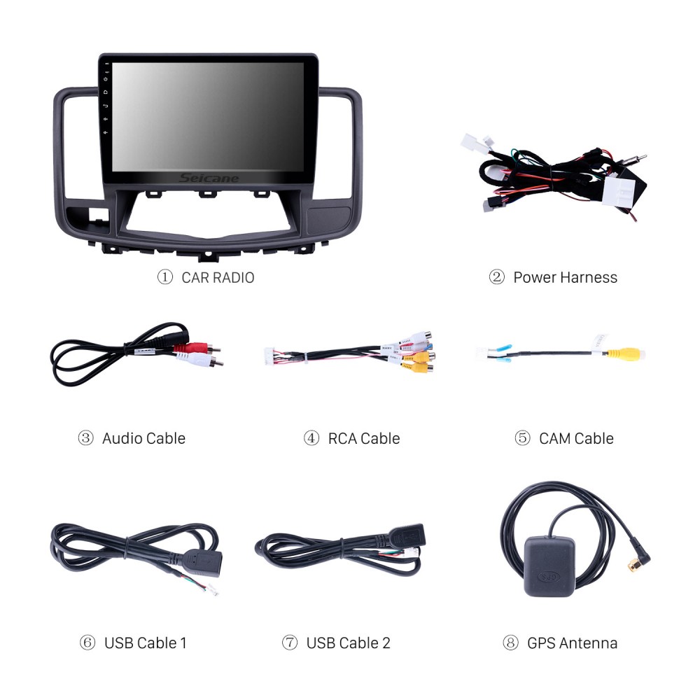 10.1 inch Android 14.0 Touchscreen for 2009-2013 Nissan Old Teana Bluetooth  GPS Navigation Radio with