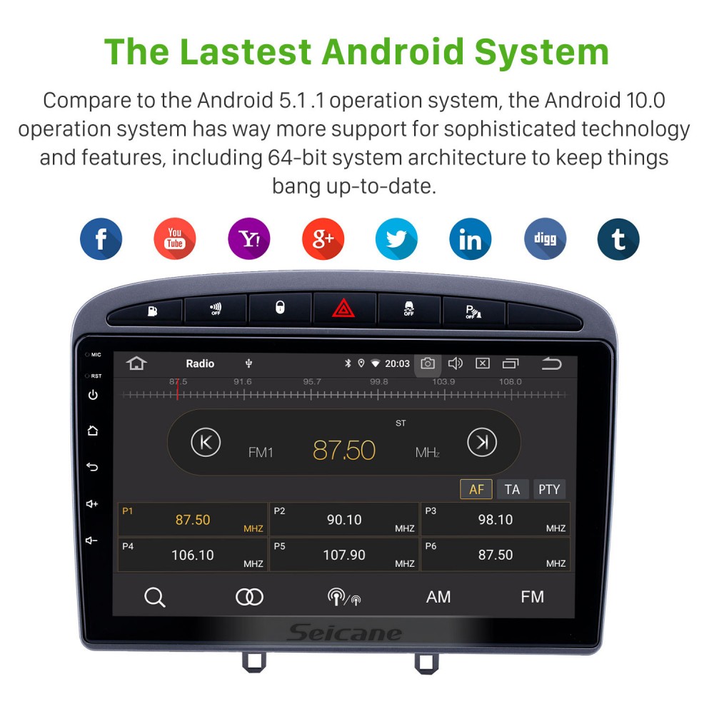 Android Peugeot 308 GPS Navigation - Sofimep